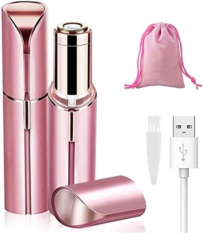 Rosarden Facial Hair Removal for Women, Mini Hair Remover, Electric Razor Shaver Portable Bikini Epilator for Lips, Chin, Armpit, Peach Fuzz, Fingers, Neck, Cheek and USB Rechargeable