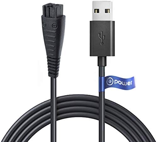 T-Power Home Car Charging Cable for for Panasonic Pro-Curve Wet Dry Shaver Electric Blade Razor RE7-40, RE7-51, RE7-59, RE7-68, ER-GC20, RE740, RE768, RE759, RE751, ERGC20 Travel Power Cord
