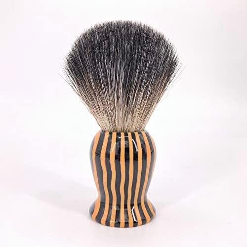 CSB Shaving Brush - Badger Hair Knot with Colorful Stripe Pattern Resin Handle - Shaving Brushes for Men