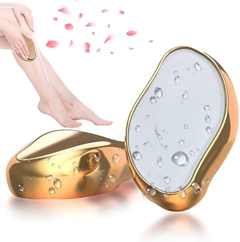 Crystal Hair Remover for Women,Hair Removal Device Painless Back Arm Leg Shaver Exfoliation Depilation Tool (Gold)