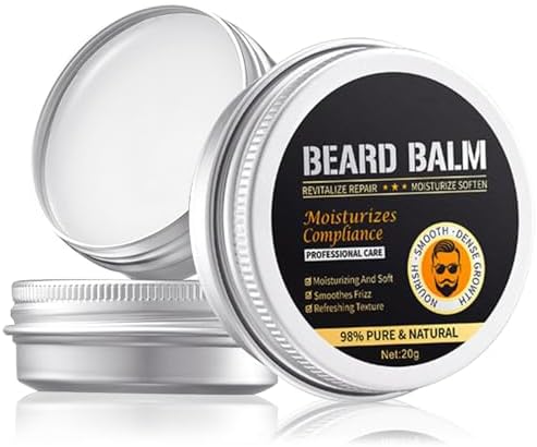Fusang 2PCS Beard Balm for Men,Leave in Beard Conditioner Moisturizer & Men Beard Styling Balm,Strengthens Beard Cream Smooth Moustache Conditioner Beard Care Softener