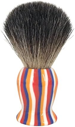 CSB Badger Hair Shaving Brush with Stylish Resin Handle - Shaving Brushes for Men (Rainbow)