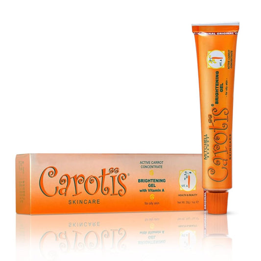CAROTìS Brightening Gel | 30g / 1 fl oz | Fade Dark Spots on: Face Armpit, Body Knees, Feet, Hands, & Even Out Skin Tone | with Carrot Oil and Alpha Arbutin, For