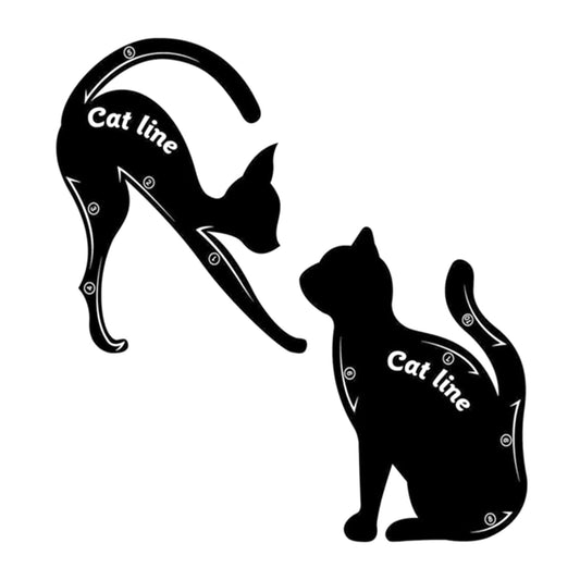 Black Cats Eyeliner Stencils Smoky Eyeshadow Applicators Template Plate Cats Eye Liner and Eye Guide Template Tools,To Create Cat Eyes Liner,Eye Makeup Tools And Accessory, Makeup