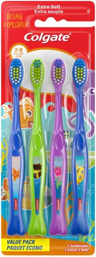 Colgate Kids' Toothbrush Value Pack - Extra Soft - Ocean Explorer - 4ct