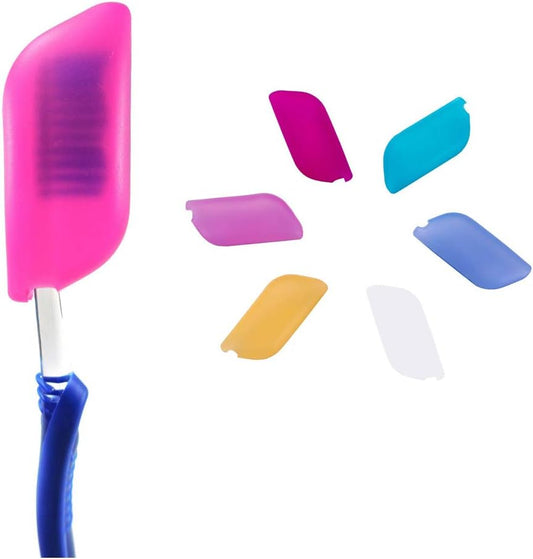 V-TOP Silicone Toothbrush Case Covers Pack of 6, Great for Home and Outdoor