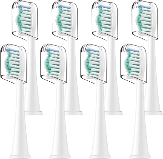 Toothbrush Heads for Philips Sonicare Replacement Brush Heads with Protective Cover Soft Dupont Bristles Electric Toothbrush Replacement Heads for Oral Health, 8 Pack