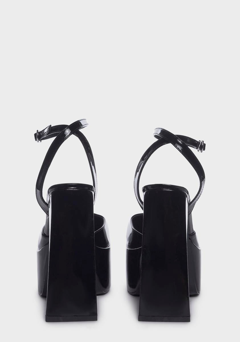 Black Clementine Block Heels
