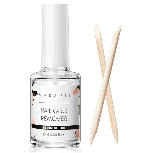 Makartt Nail Glue Remover for Press on Nails,10ML Glue Off for Nail Tips Acrylic Nails Fake Nails Debonder Adhessive Remover Acetone-free Nail Polish Remover, Can't Remove Gel Nail Polish