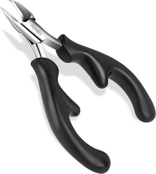 RIMEI Toenail Clippers, Professional Thick & Ingrown Nail Clippers for Men & Seniors, Podiatrist Recommended, Pedicure Clippers Toenail Cutters, Stainless Steel Sharp Curved Blade Grooming Tool