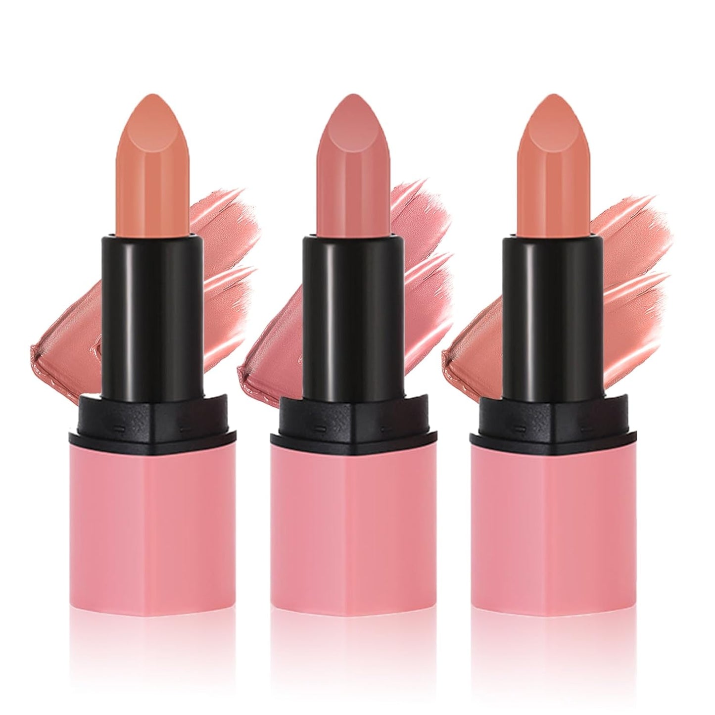 AWCCXMYM 3Pcs Matte Lipstick Nude Lip Stick Velvet Lip Stain Lightweight Long Lasting Waterproof Non-Stick Cup Not Fade Lip Gloss Set Makeup For Women