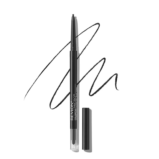 Revlon Gel Eyeliner, ColorStay Micro Hyper Precision Eye Makeup with Built-in Smudger, Waterproof, Longwearing with Micro Precision Tip, 214 Black, 0.01 Oz