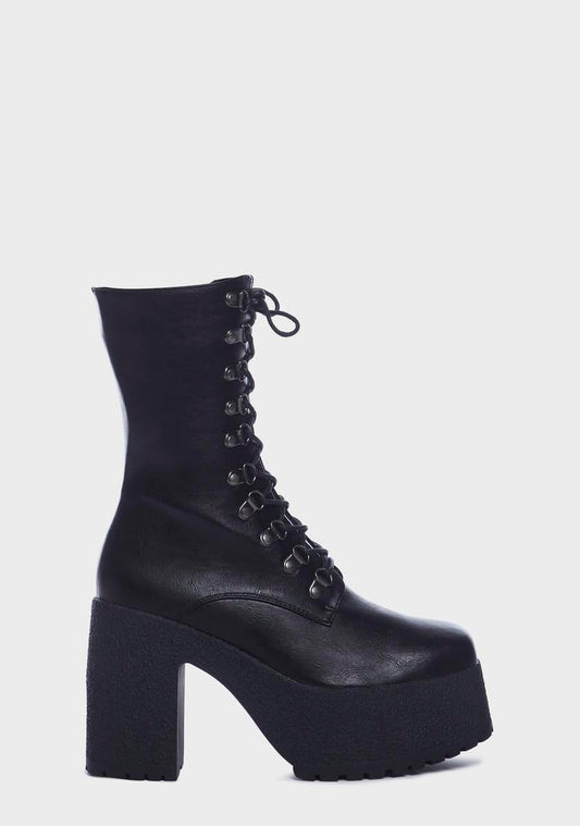 Short Siren Chunky Platform Calf Boots