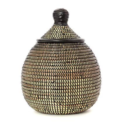 African Lidded Gourd Basket