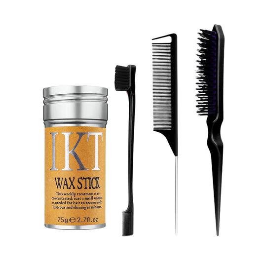 SPRINGSUGAR Hair Wax Stick Set, Slick Stick for Hair Control, Hair Styling Comb for Flyaways Frizz Hair Wigs, Non-greasy Smooth Hair Styling Products for Women & Men
