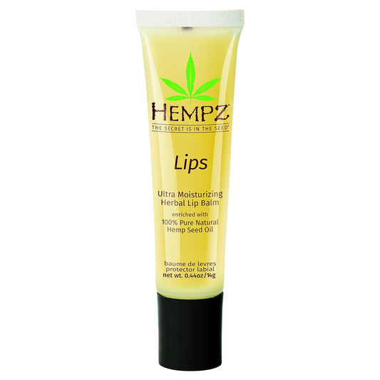 HEMPZ Herbal Ultra Moisturizing Lip Balm - Lip Treatment for Dry Cracked Lips, Provides Hydration and Nourishment for Men and Women - Premium, 100% Pure Natural Hemp Seed Oil - .44 oz