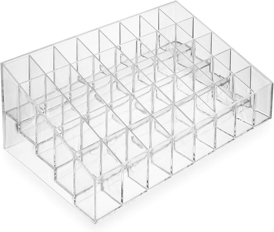Casafield 40 Slot Acrylic Lipstick & Makeup Organizer - Cosmetic Display Case - Clear
