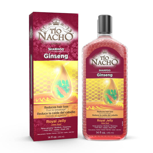 Tio Nacho Shampoo with Ginseng, Royal Jelly, Aloe Vera & Jojoba, Strengthening Hair Care to Reduce Loss & Breakage, Revitalizing, Nourishing Formula, 14 Fluid Ounces