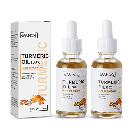 2 Pack Turmeric Dark Spot Corrector Serum Oil, Turmeric Repair Face Serum, Natural Turmeric Bright Skin Dark Spot Skin Care Moisturizing Repair Serum, Turmeric Oil for Face Dark Spots(30ml)