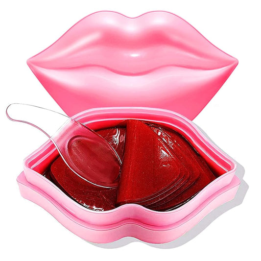 20Pcs Moisturizing/Plumping Lip Mask, Restores Moisture Mask for Dry Lips and Lines Overnight Care, Gel Treatment Masks _ (Pink)