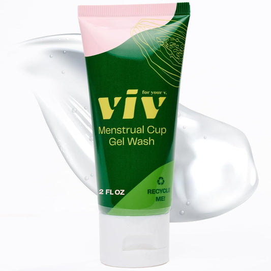 Viv for your V Menstrual Cup Gel Wash | Cleanser for Period Cups | Free of Toxins, Parabens, and Fragrances | Clean Formula for Silicone Menstrual Cups | 2 fl. oz.