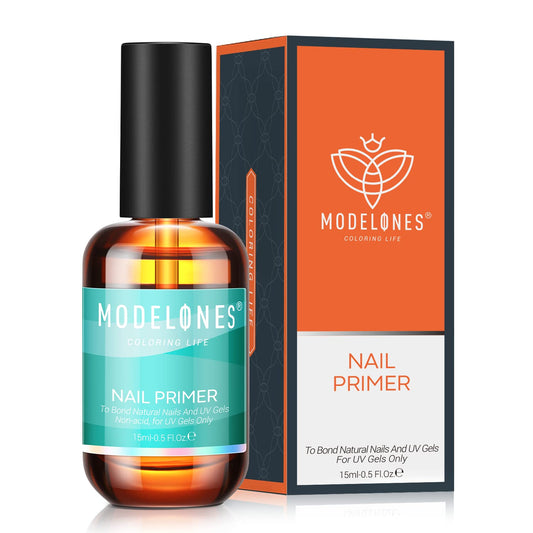 modelones 15ml Nail Primer for Gel Nail Polish No Lift Nail Prep Bond Primer Acid Free Fast Air Dry Nail Bonder for Acrylic Powder Nail Supplies Set
