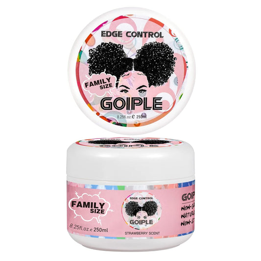 8.25 OZ Edge Control Wax for Women Strong Hold Non-greasy Edge Smoother, Edge Control for Back Hair Extreme Hold Pack, Hair Gel for All Hair Types, No Flaking, Extra Hold Water-based Edge Stay Gel