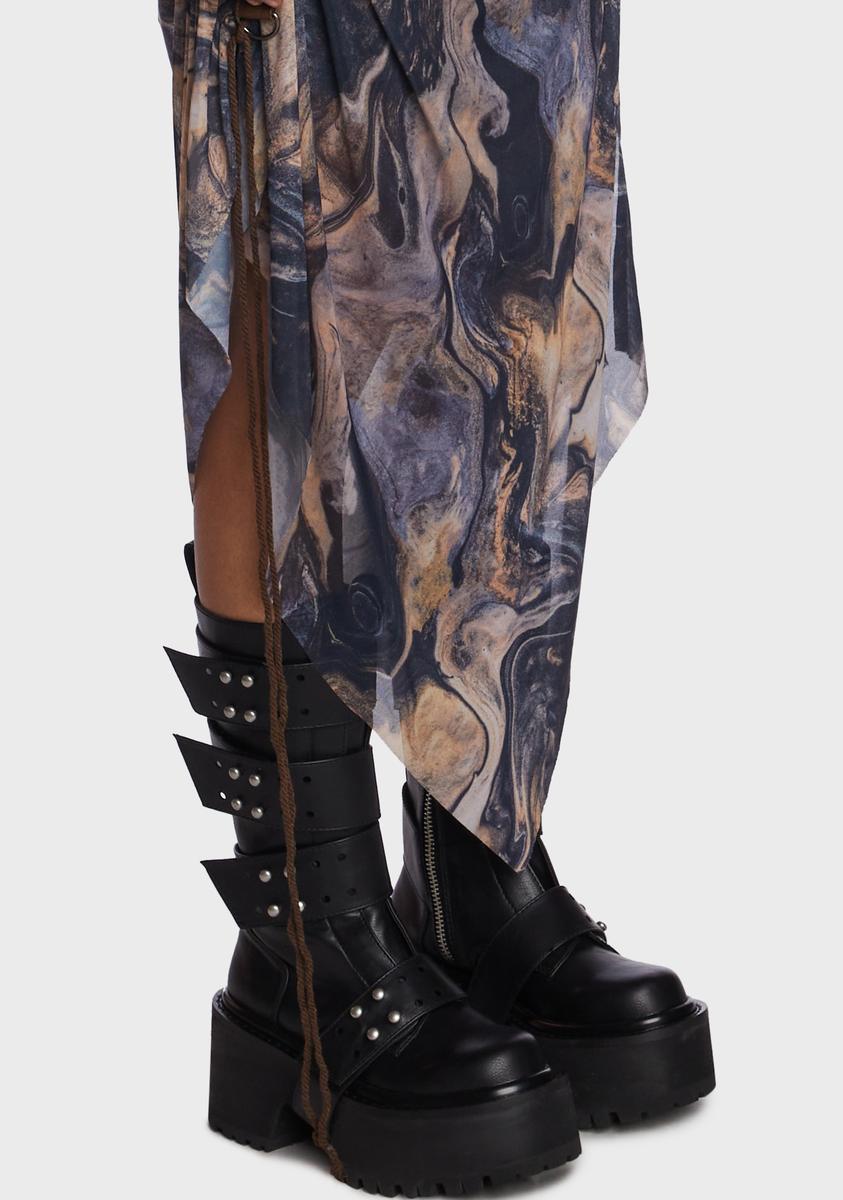 Echo Rockslide Print Midi Skirt