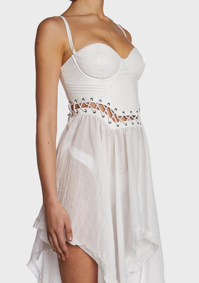 Echo Draped Corset Midi Dress