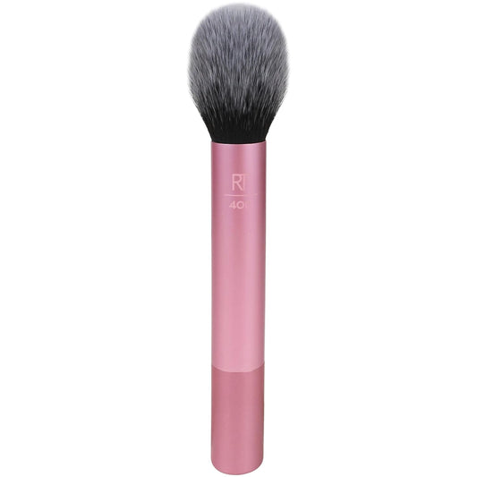 Real Techniques Ultra Plush Blush Makeup Brush, For Loose, Cream, or Pressed Blush, Rosy Glow Cheeks, Fluffy Powder Brush, Aluminum Ferrules, Synthetic Bristles, Vegan & Cruelty Free, 1 Count
