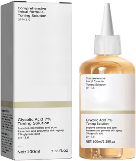 100ML Ordinary-Glycolic Acid 7% Toning Resurfacing,Glycolic Sour 7% Toner, Solution for Blemishes and Acne