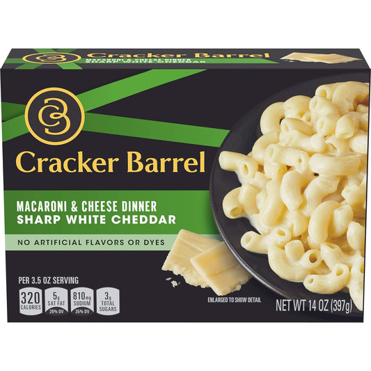 Cracker Barrel Sharp White Cheddar Macaroni and Cheese Dinner (14 oz Box)
