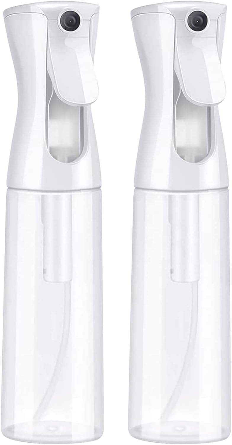 OiDiPi Continuous Spray Bottles for Hair (200ml/6.8oz 2pack), Reusable Ultra-Fine Continuous Sprayer for Salon, Hairstyling, Plant Watering, Cleaning, Spraying And Skin Care (White)