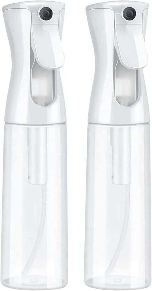 OiDiPi Continuous Spray Bottles for Hair (200ml/6.8oz 2pack), Reusable Ultra-Fine Continuous Sprayer for Salon, Hairstyling, Plant Watering, Cleaning, Spraying And Skin Care (White)