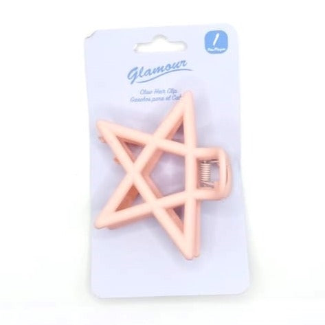 Glamour Single Claw Star Shape Hair Clip - Assorted Colors