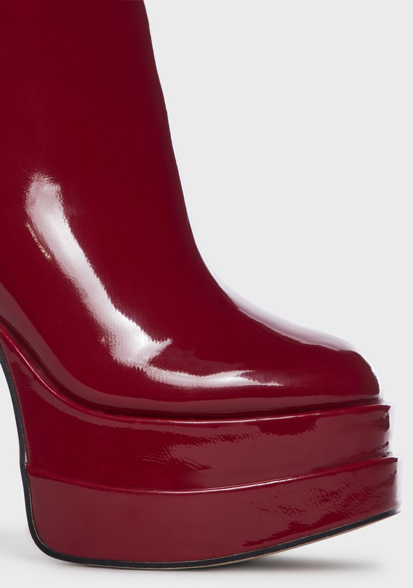 Wine Say Too Much Platform Boots