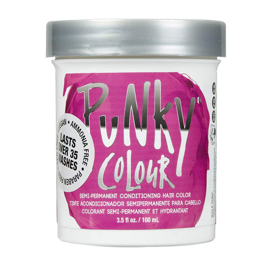 Punky Flamingo Pink Semi Permanent Conditioning Hair Color, Non-Damaging Hair Dye, Vegan, PPD and Paraben Free, Transforms to Vibrant Hair Color, lasts up to 40 washes, 3.5oz