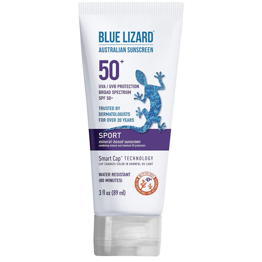 BLUE LIZARD Sport Mineral-Based Sunscreen Lotion - SPF 50+ - 3 oz