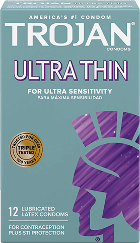 Trojan Ultra Thin Lubricated Condoms | 12 count