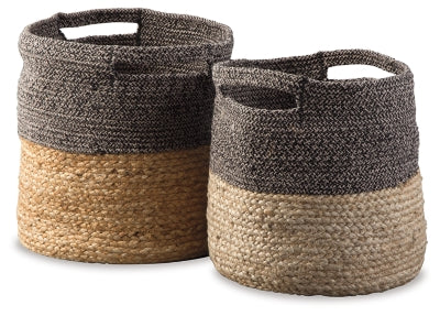 Parrish Natural/Black Basket (Set of 2)