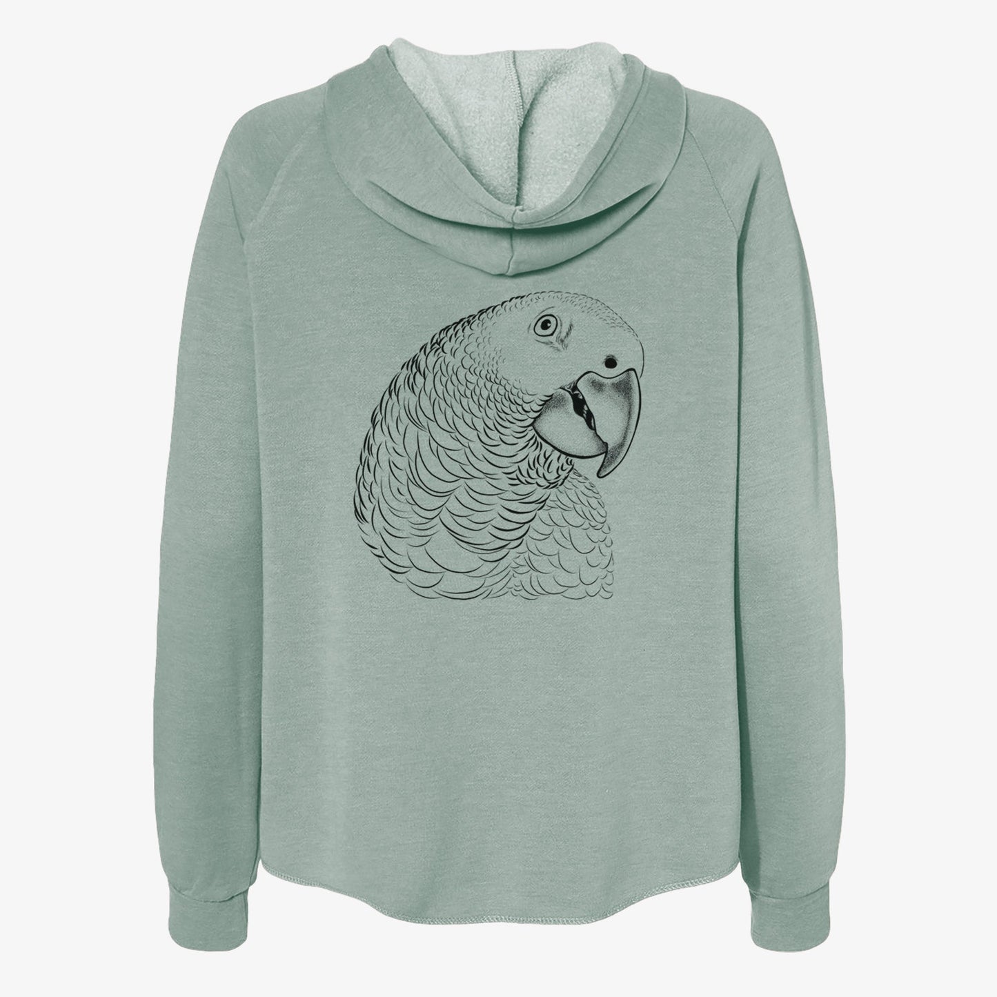 African Grey Parrot - Women's Cali Wave Zip-Up Sweatshirt
