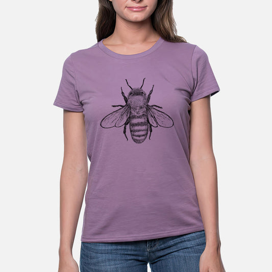 Apis Mellifera - Honey Bee - Women's Crewneck - Made in USA - 100% Organic Cotton