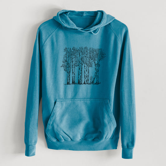 Quaking Aspens - Populus tremuloides  - Mid-Weight Unisex Vintage 100% Cotton Hoodie