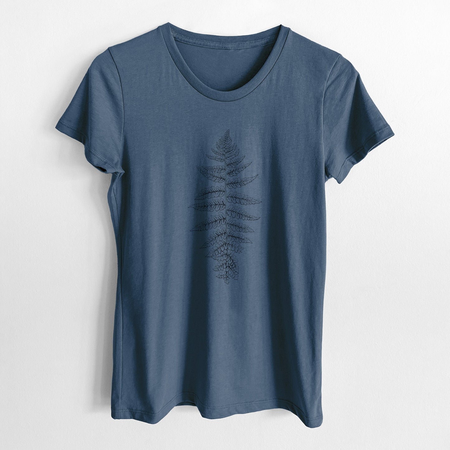 Athyrium filix femina - Lady Fern - Women's Crewneck - Made in USA - 100% Organic Cotton