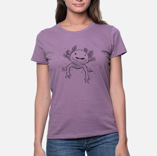 Axolotl - Ambystoma mexicanum - Women's Crewneck - Made in USA - 100% Organic Cotton