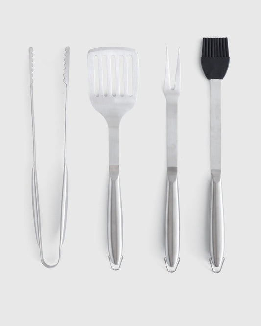 4-Piece Stainless Steel Grill Tool Set