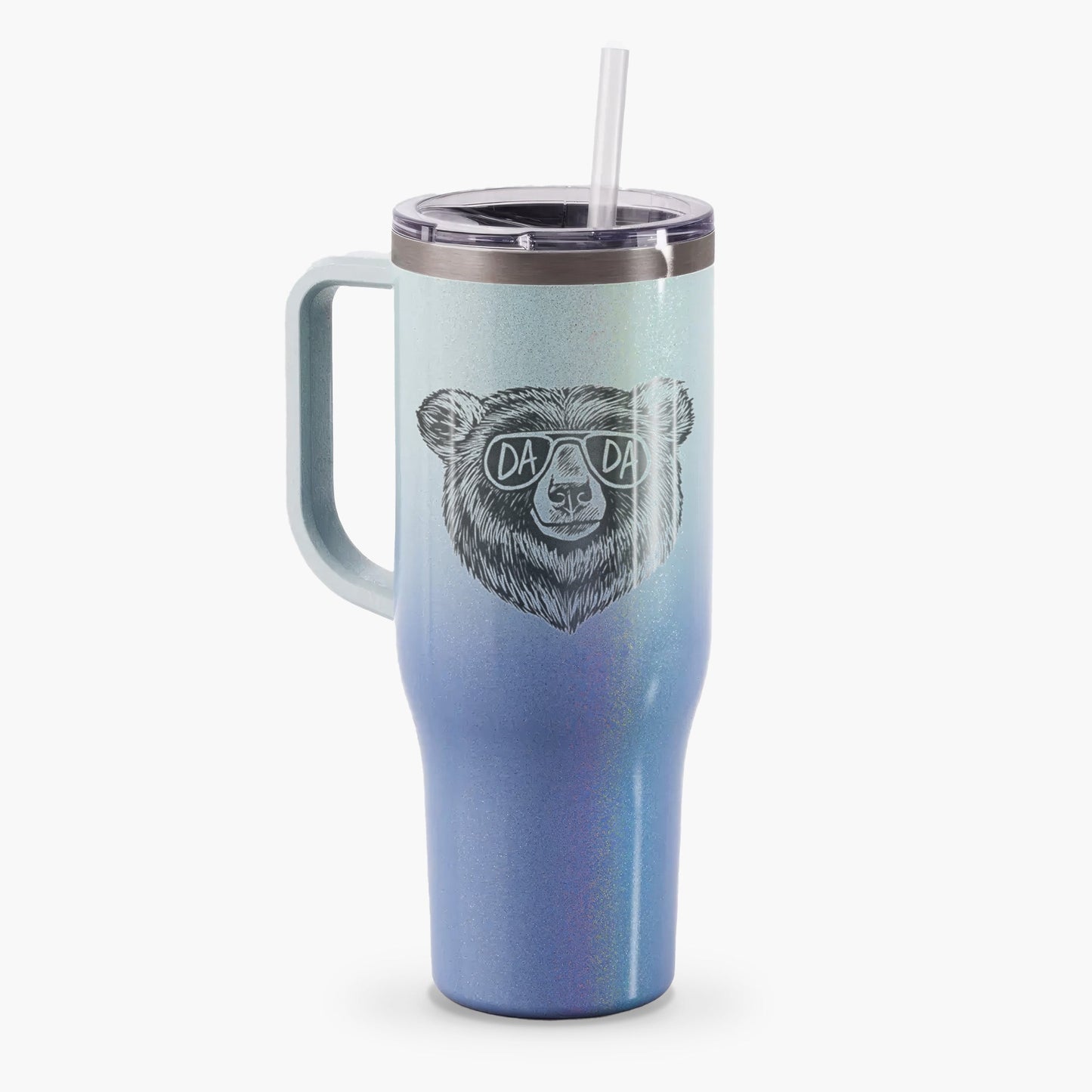 Dada Bear - Dada Glasses - 40oz Tumbler with Handle