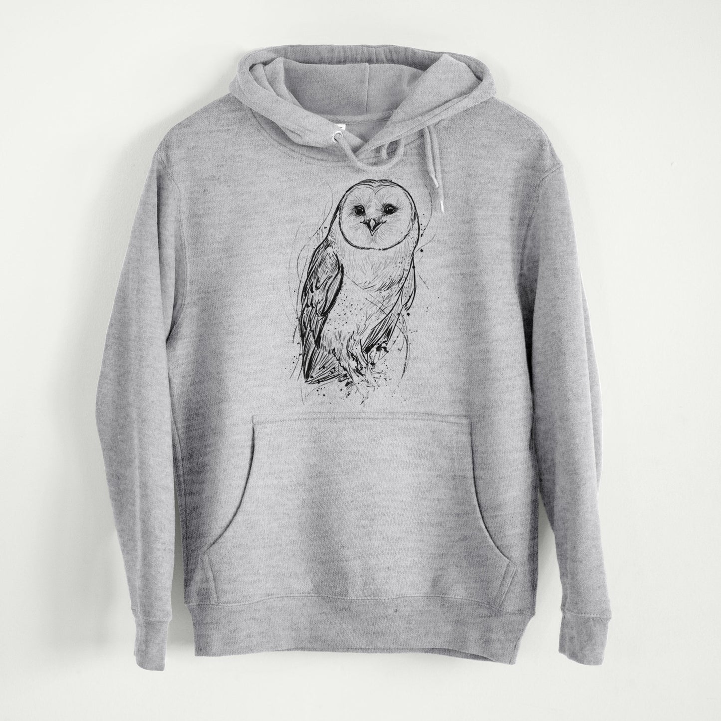 Barn Owl - Tyto alba  - Mid-Weight Unisex Premium Blend Hoodie