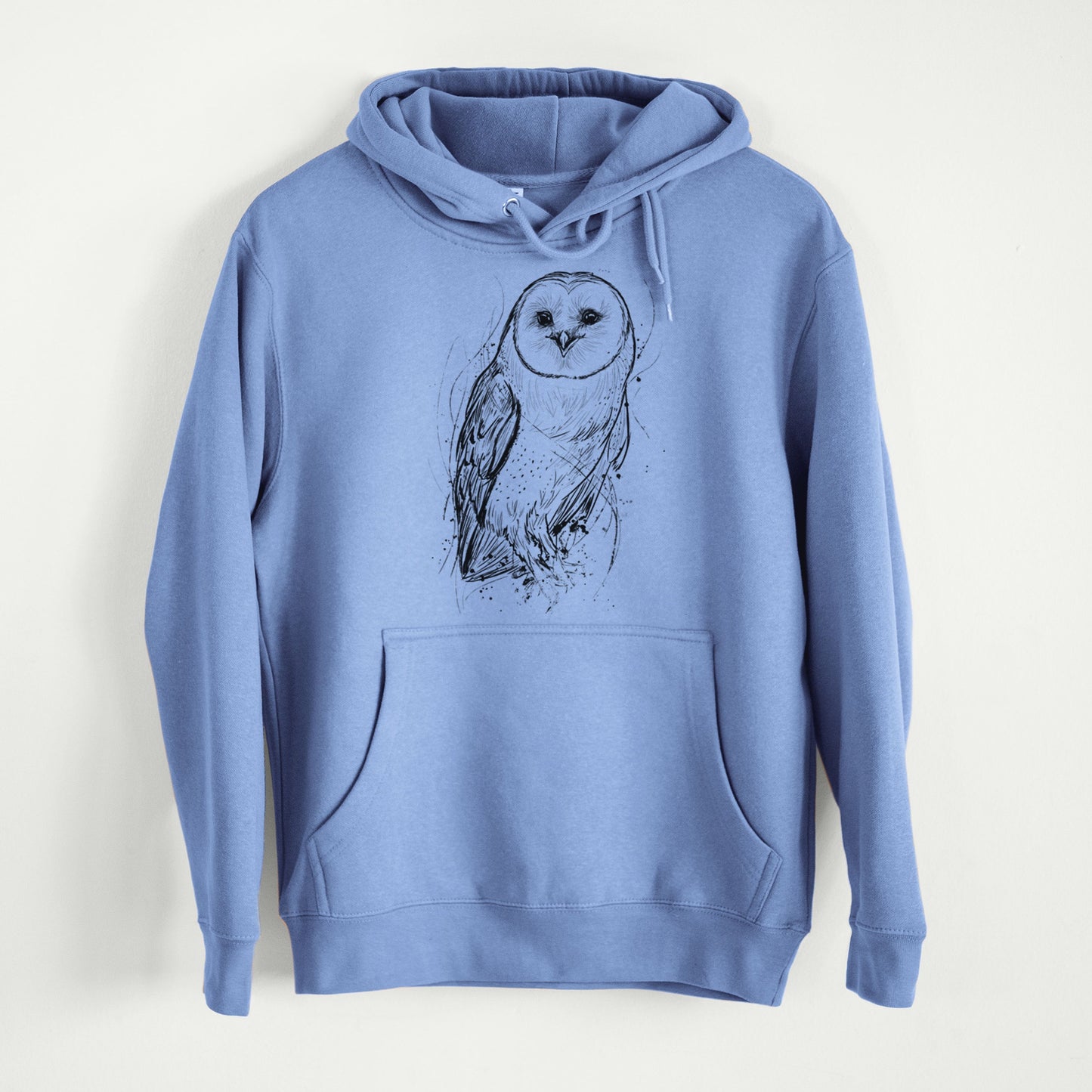 Barn Owl - Tyto alba  - Mid-Weight Unisex Premium Blend Hoodie