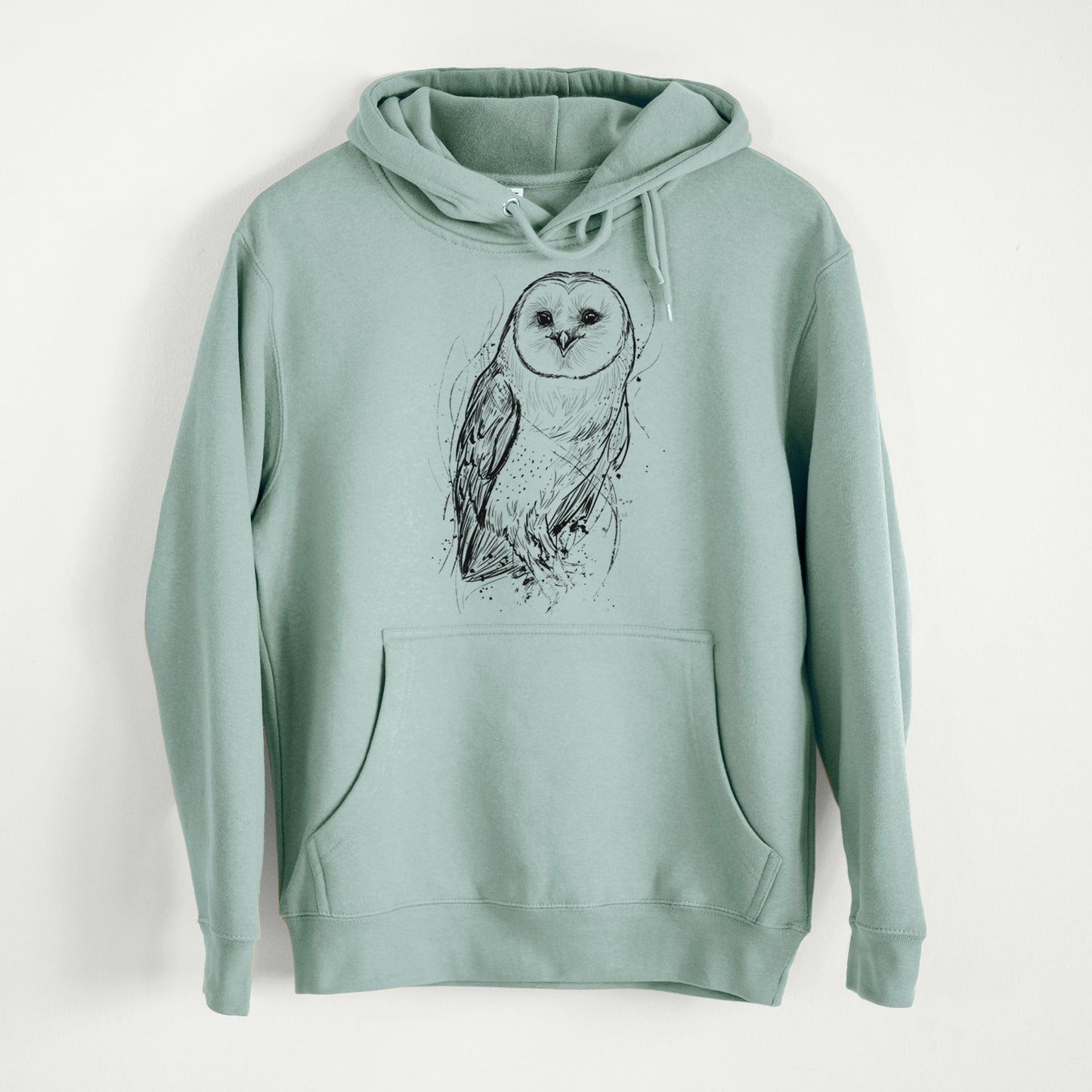 Barn Owl - Tyto alba  - Mid-Weight Unisex Premium Blend Hoodie